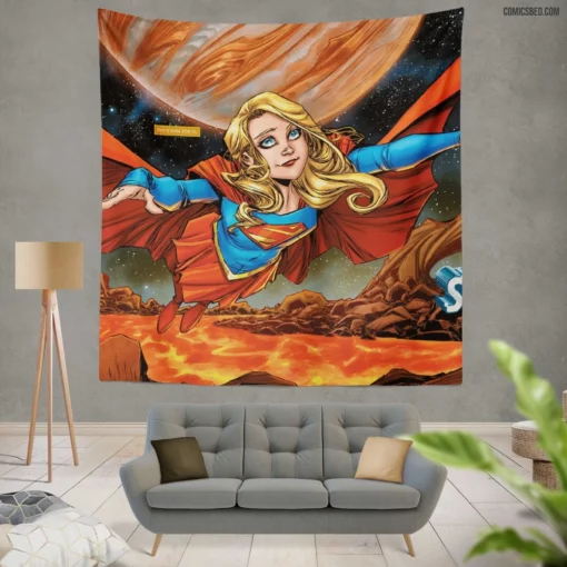 Supergirl Rebirth 1 Heroic Return Comic Wall Tapestry