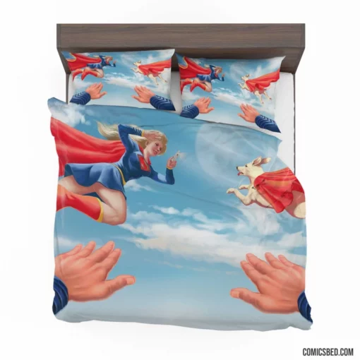 Supergirl and Krypto Super Duo Comic Bedding Set 1