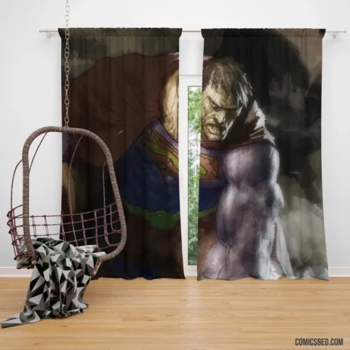 Superman Bizarro Distorted Hero Comic Curtain