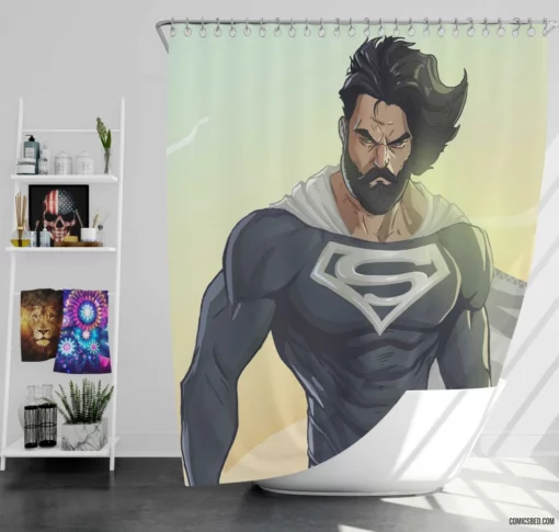 Superman DC Enduring Iconic Hero Comic Shower Curtain