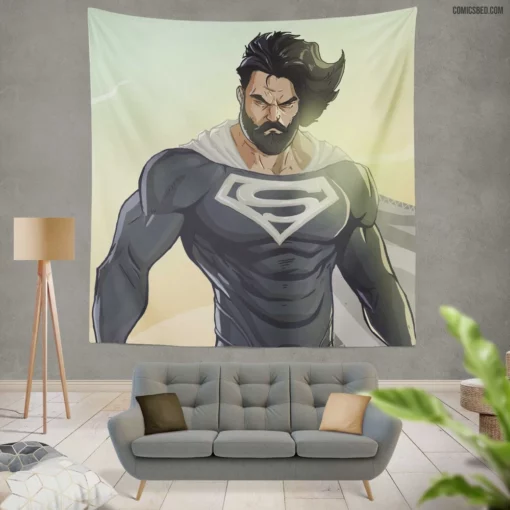 Superman DC Enduring Iconic Hero Comic Wall Tapestry