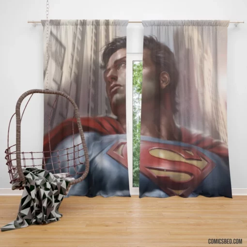 Superman DC Heroic Iconic Feats Comic Curtain