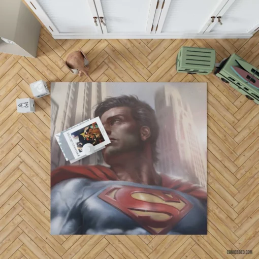 Superman DC Heroic Iconic Feats Comic Rug