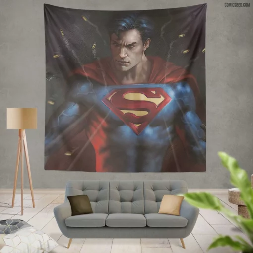 Superman DC Heroic Legacy Continues Comic Wall Tapestry