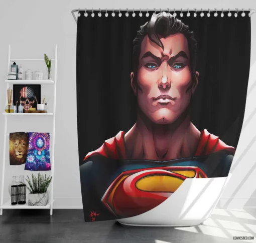 Superman DC Heroic Legacy Unveiled Comic Shower Curtain