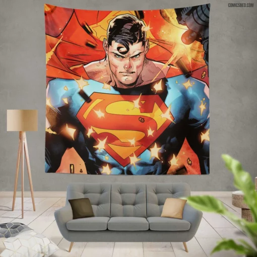 Superman DC Legendary Hero Returns Comic Wall Tapestry