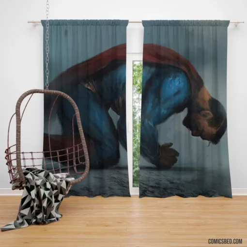 Superman DC Legendary Hero Soars Comic Curtain