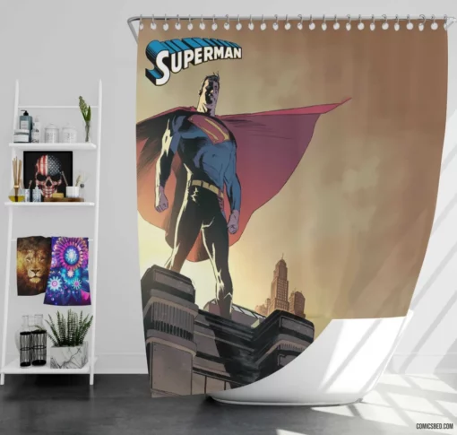 Superman DC Legendary Icon Comic Shower Curtain