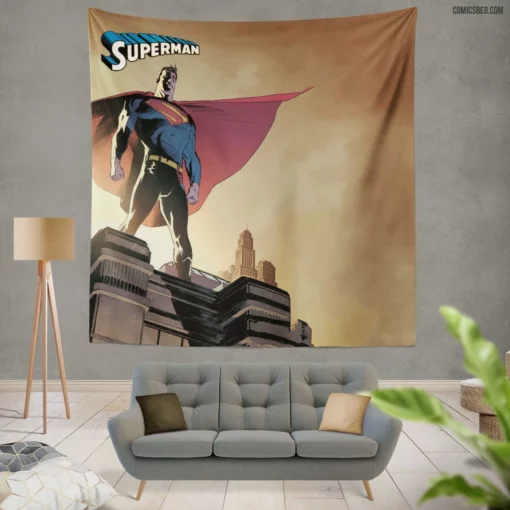 Superman DC Legendary Icon Comic Wall Tapestry