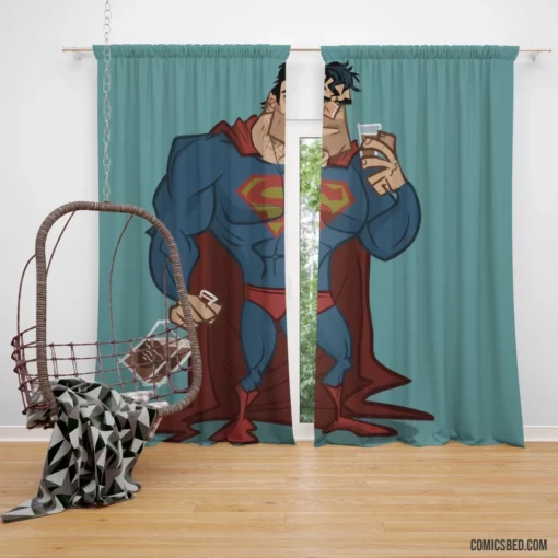 Superman DC Legendary Iconic Hero Comic Curtain