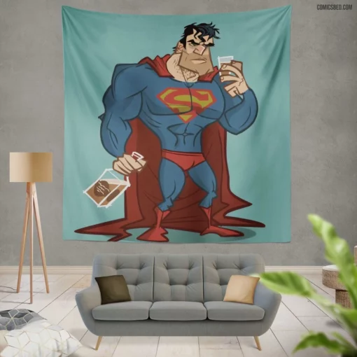 Superman DC Legendary Iconic Hero Comic Wall Tapestry