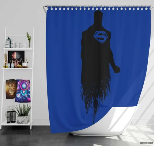 Superman DC Man of Steel Comic Shower Curtain