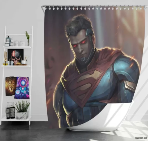 Superman DC Man of Tomorrow Comic Shower Curtain