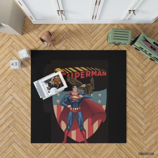 Superman Heroic Adventures in Metropolis Comic Rug