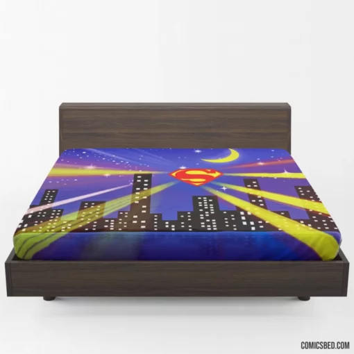 Superman Iconic City Savior Comic Fitted Sheet