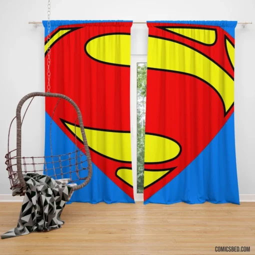 Superman Iconic Kryptonian Comic Curtain