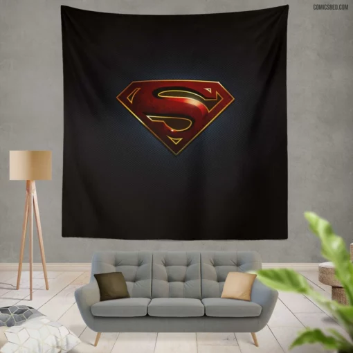 Superman Iconic Man of Steel Comic Wall Tapestry