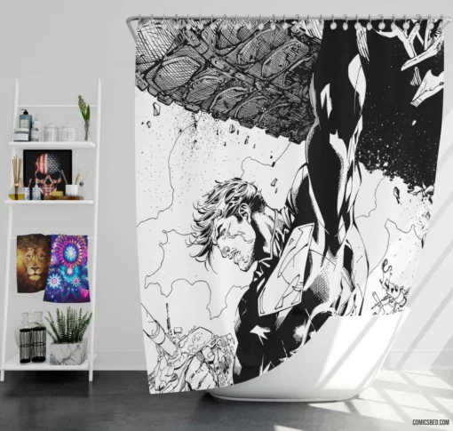 Superman Krypton Last Hope Comic Shower Curtain