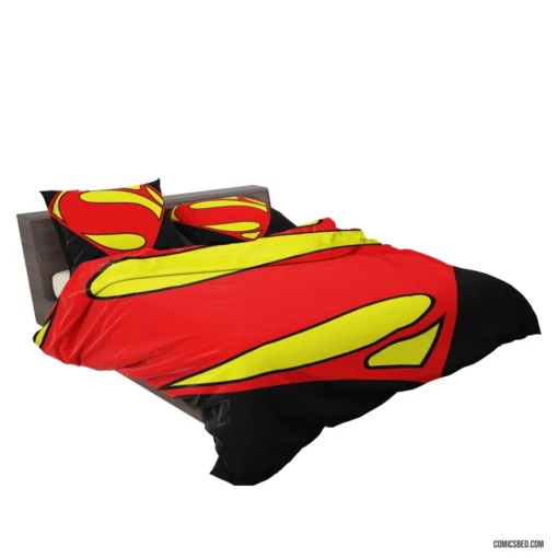 Superman Logo Man of Steel Comic Bedding Set 2