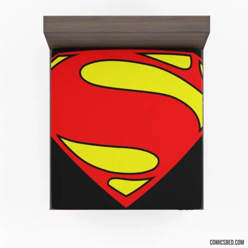 Superman Logo Man of Steel Comic Fitted Sheet 1