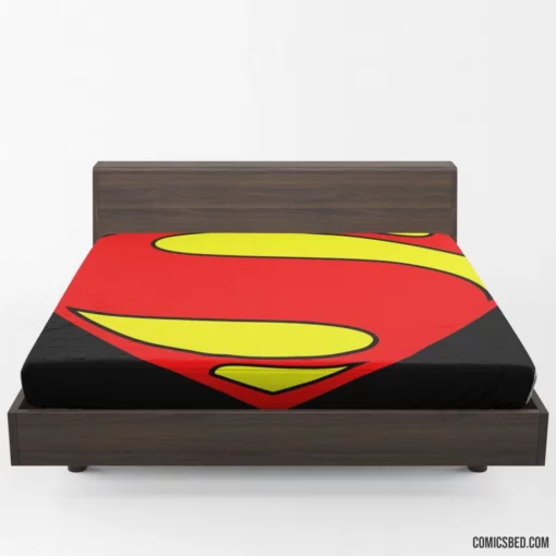 Superman Logo Man of Steel Comic Fitted Sheet