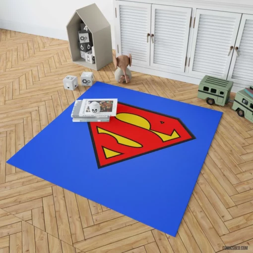 Superman Man of Steel Comic Rug 1