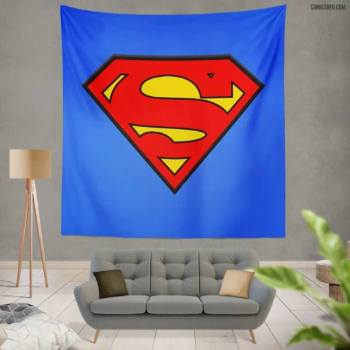 Superman Man of Steel Comic Wall Tapestry