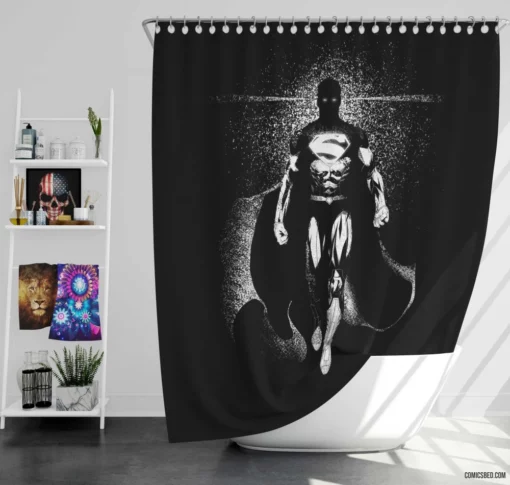 Superman Marvel Comics Krypton Hero Shower Curtain