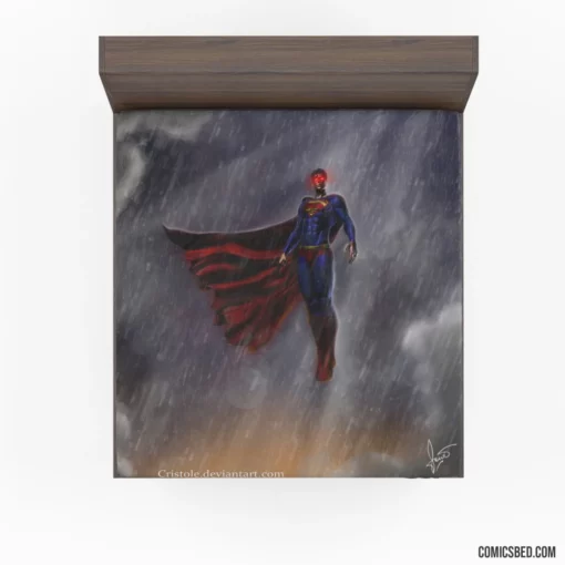 Superman Rain-Soaked Protector Comic Fitted Sheet 1