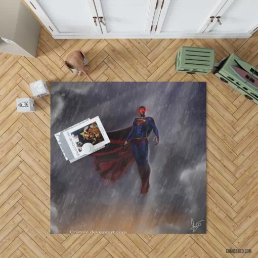 Superman Rain-Soaked Protector Comic Rug