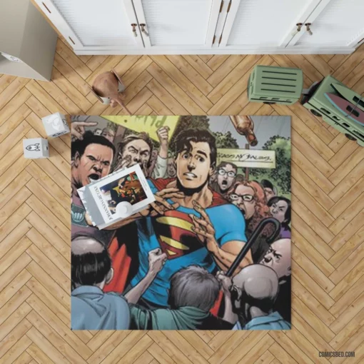 Superman The Unstoppable Hero Comic Rug