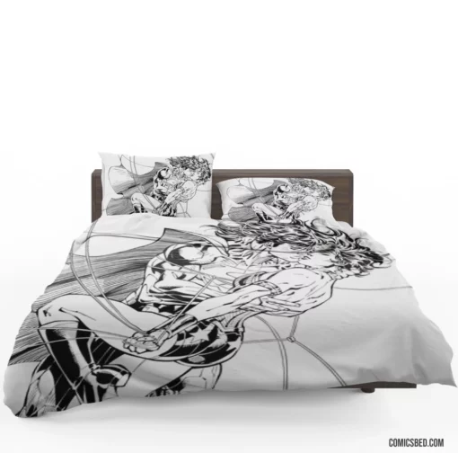 Superman Wonder Woman Power Duo Comic Bedding Set