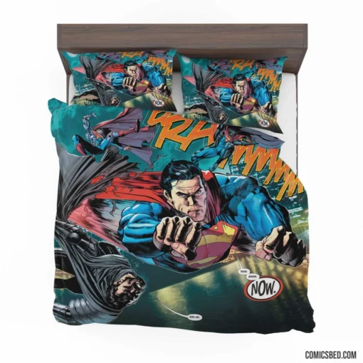 Superman vs Zod Kryptonian Clash Comic Bedding Set 1