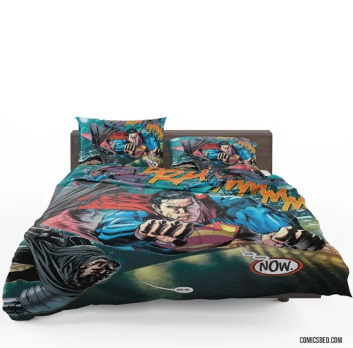 Superman vs Zod Kryptonian Clash Comic Bedding Set