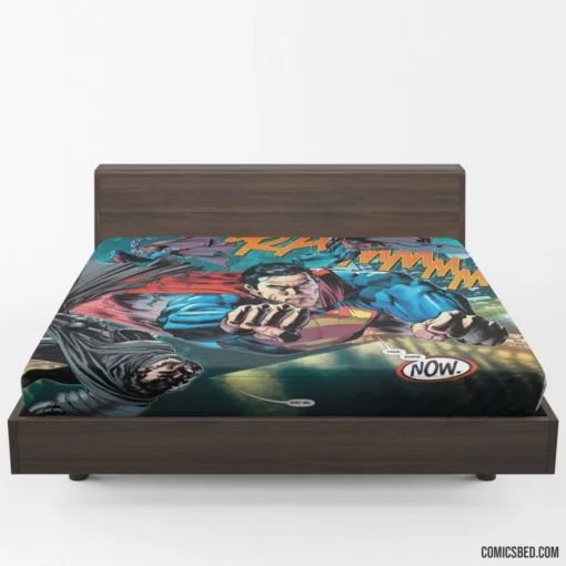 Superman vs Zod Kryptonian Clash Comic Fitted Sheet