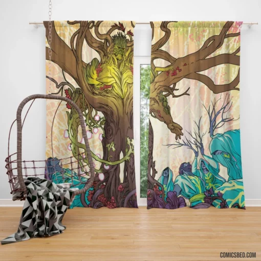 Swamp Thing DC Enigmatic Entity Comic Curtain