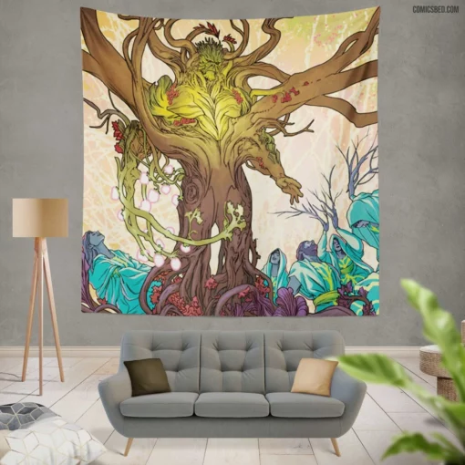 Swamp Thing DC Enigmatic Entity Comic Wall Tapestry