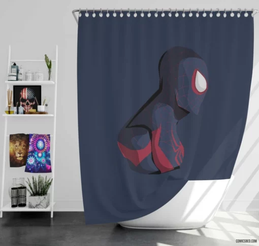 Symbiote Struggle Spider Trial Comic Shower Curtain