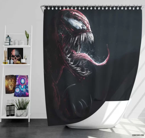 Symbiotic Terror Carnage Marvel Legacy Comic Shower Curtain