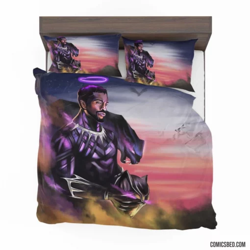 TChalla Triumph Marvel Black Panther Comic Bedding Set 1