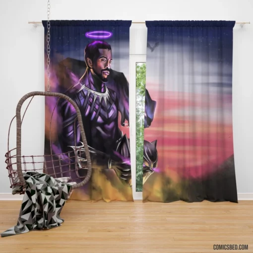 TChalla Triumph Marvel Black Panther Comic Curtain