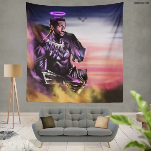 TChalla Triumph Marvel Black Panther Comic Wall Tapestry