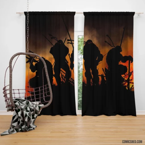 TMNT Heroes in a Half-Shell Comic Curtain