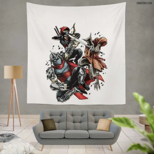 TMNT Master Splinter Guiding Wisdom Comic Wall Tapestry