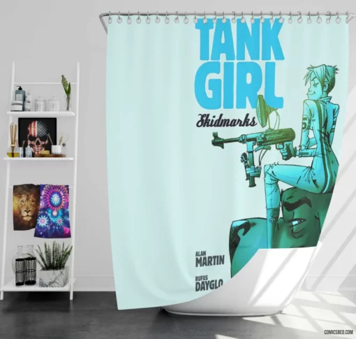 Tank Girl Rebellious Exploits Comic Shower Curtain