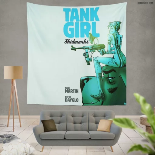 Tank Girl Rebellious Exploits Comic Wall Tapestry