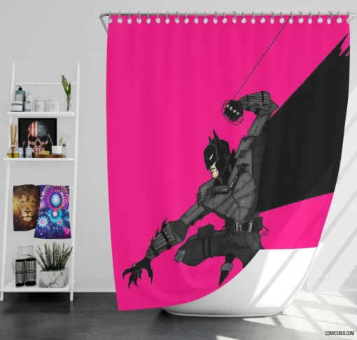 Tech Genius Lucius Fox Exploits Comic Shower Curtain