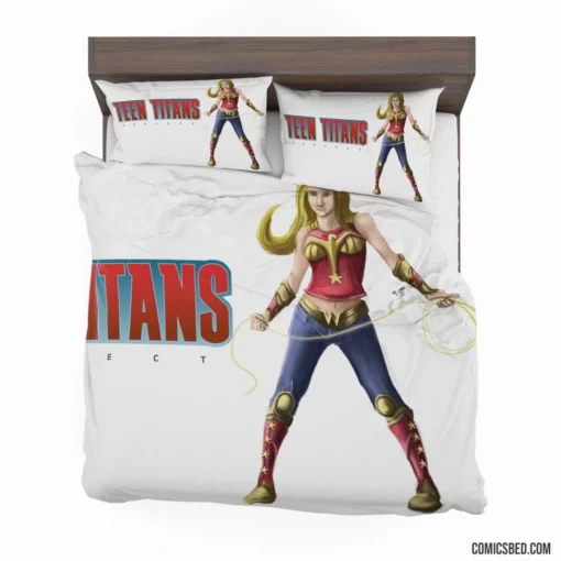 Teen Titans Cassandra Sandsmark Young Heroes Unite Comic Bedding Set 1