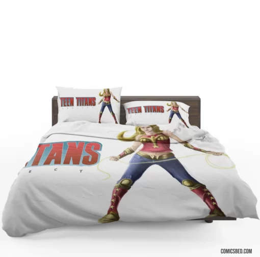 Teen Titans Cassandra Sandsmark Young Heroes Unite Comic Bedding Set