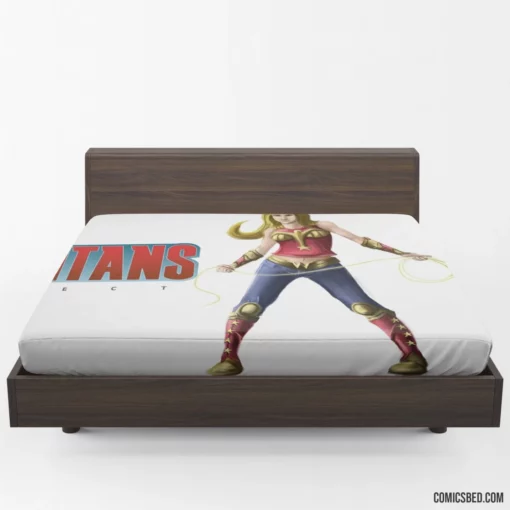 Teen Titans Cassandra Sandsmark Young Heroes Unite Comic Fitted Sheet